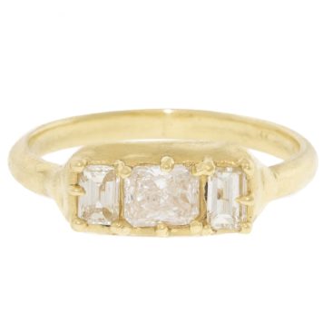 Atelier Narcé: Triple Diamond Ring, .83tcw, 14k YG, Size 8 1/4