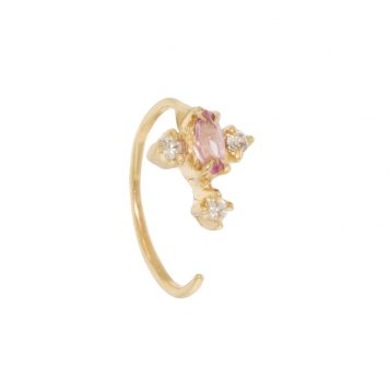 Dohee:Ear Hoop,LOWA SUPREME,Pink Sapphire,SINGLE 14KYG