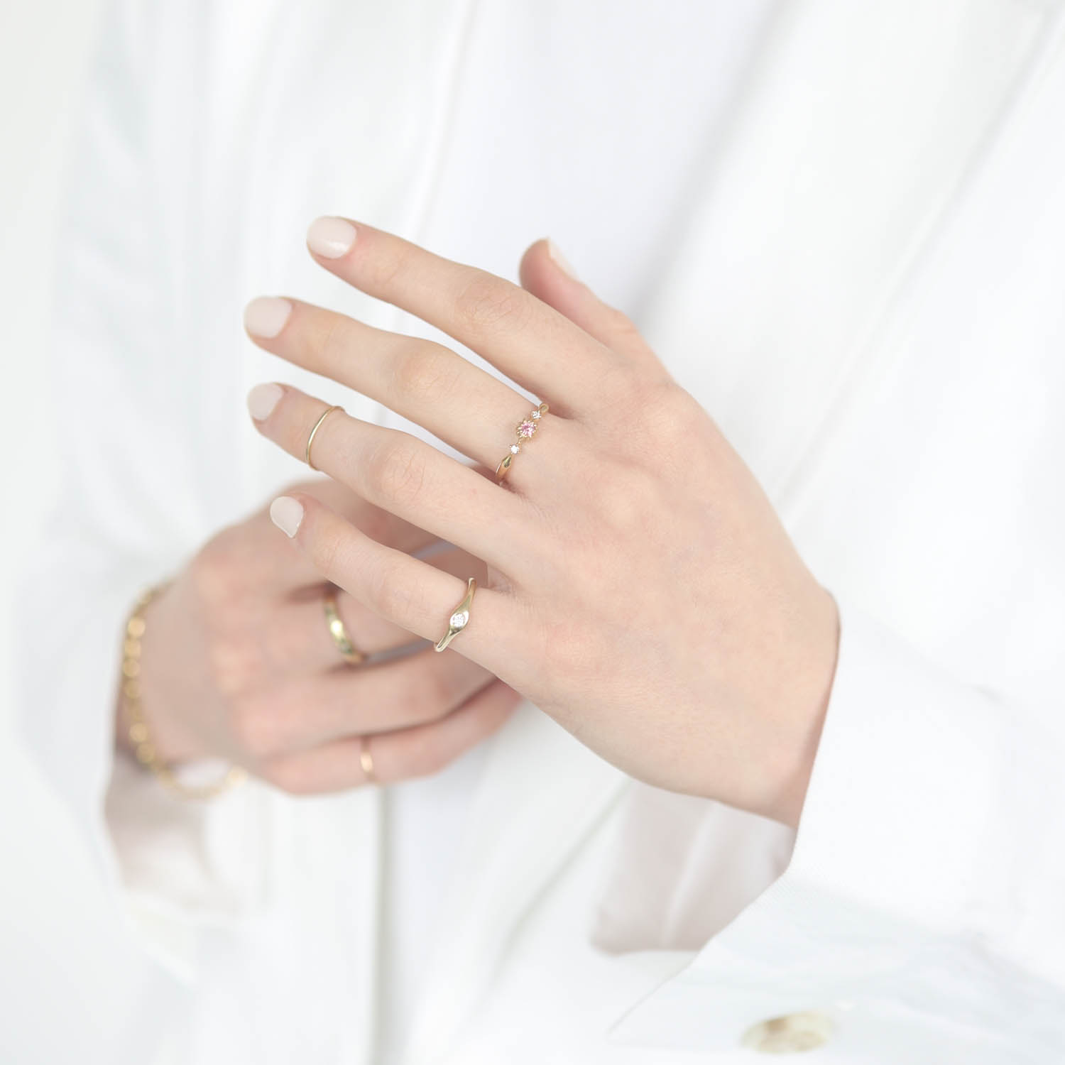 Dohee:Ring,GWAH Supreme,Padparadscha Sapphire 14KYG