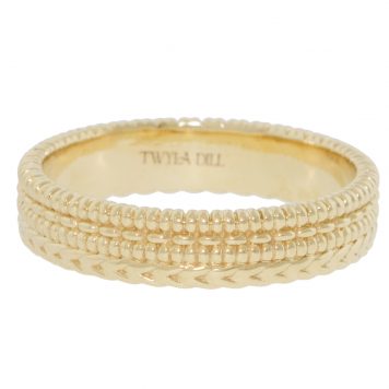 Twyla Dill: Kakra Double Stitch Band, 10k YG, Size 7