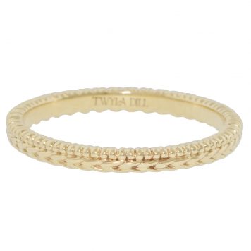 Twyla Dill: Kakra Single Stitch Band, 10k YG, Size 7