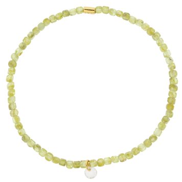 Tai: Semi-Precious Elastic Bracelet with Floating CZ - PRD