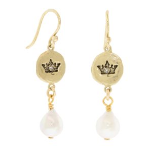 Victoria Cunningham Trunk Show:14k queen + pearl drops