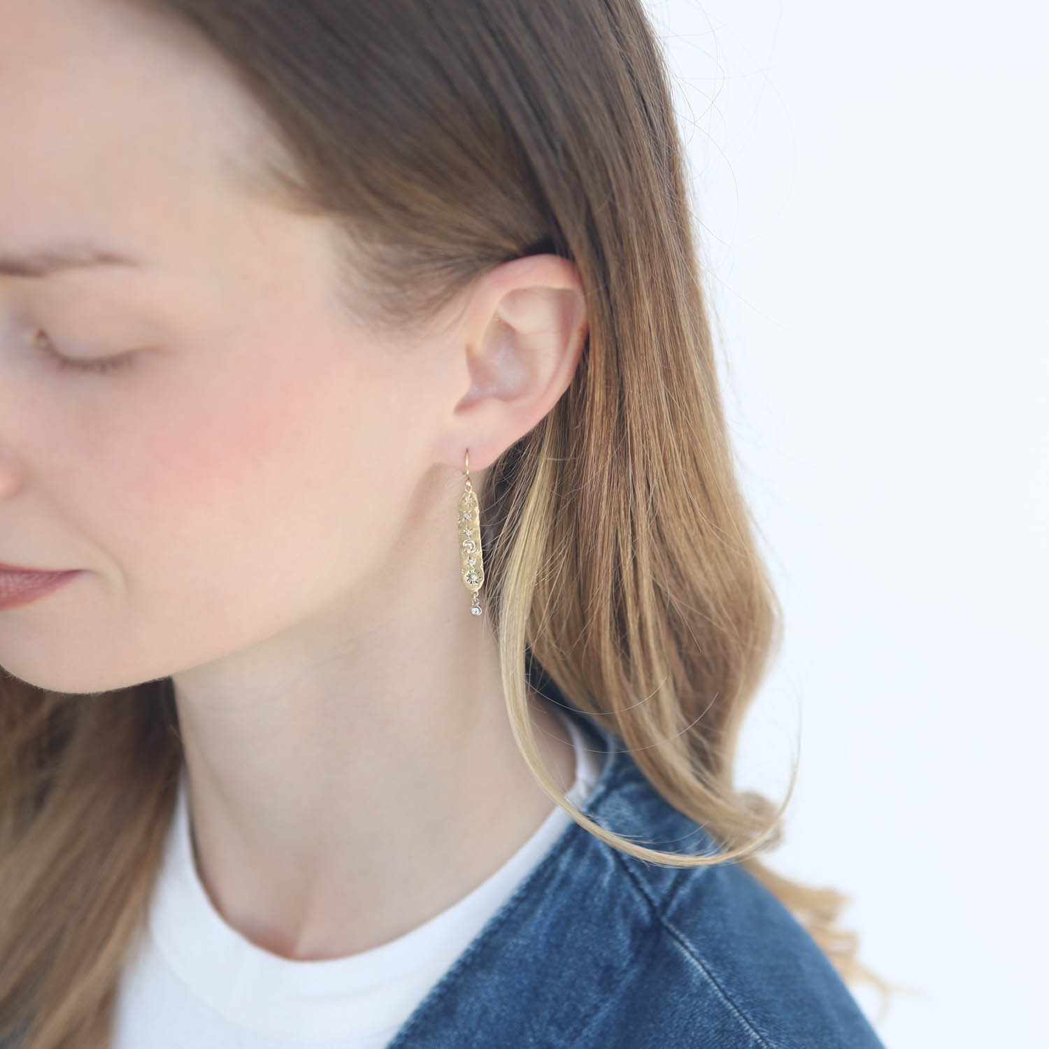 Victoria Cunningham Trunk Show: 14k galaxy + dia drops