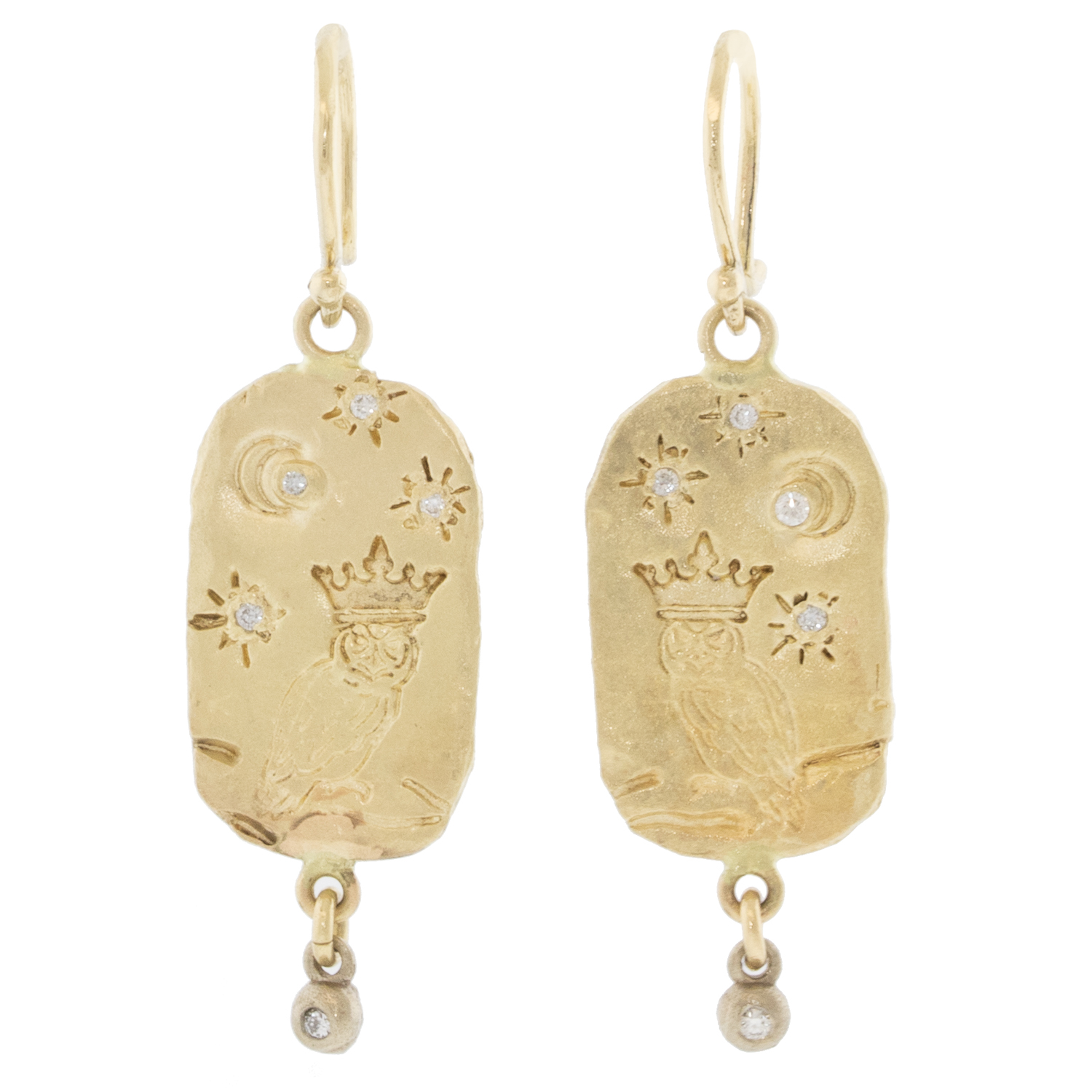 Victoria Cunningham Trunk Show:14k royalty + dia dot earrings