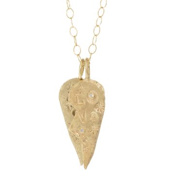 Victoria Cunningham Trunk Show:14k M split heart half (charm only) RIGHT