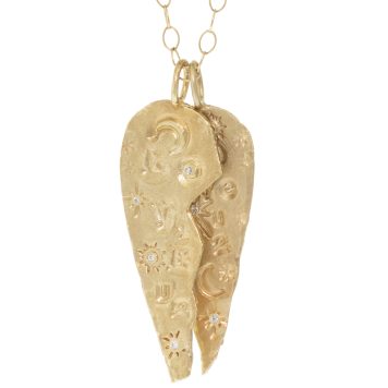 Victoria Cunningham Trunk Show:14k large LEFT split heart half (charm only)