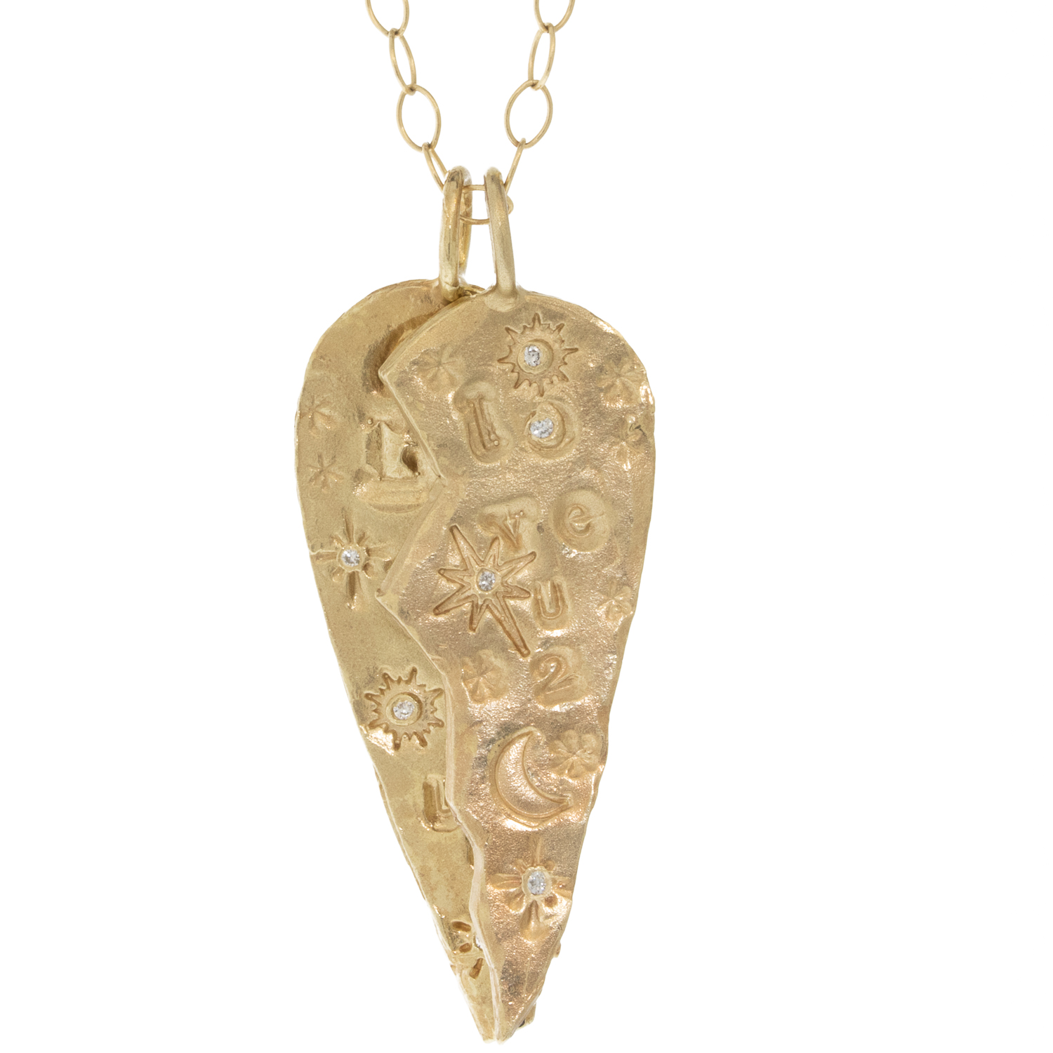 Victoria Cunningham Trunk Show:14k large RIGHT split heart half (charm only)