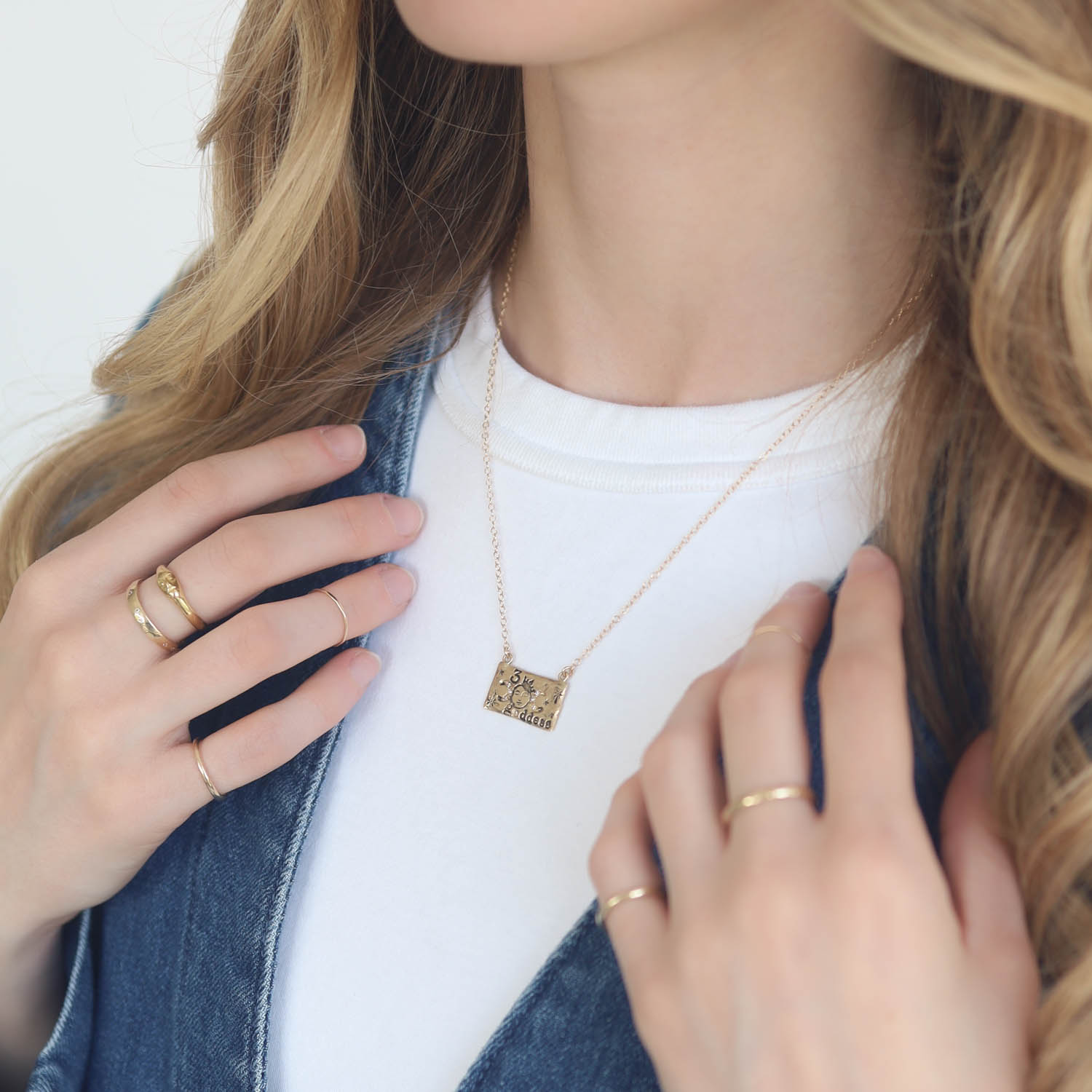 Victoria Cunningham Trunk Show:14k triple goddess Charm plus chain