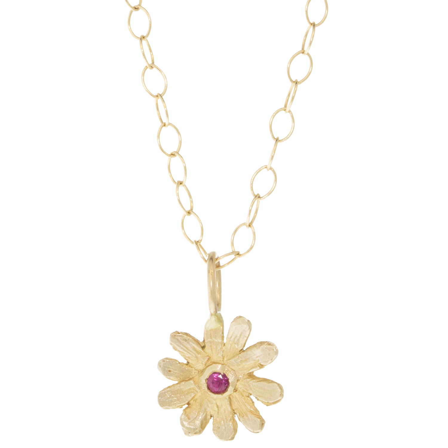 Victoria Cunningham Trunk Show:14k tiny flower + ruby (charm only)