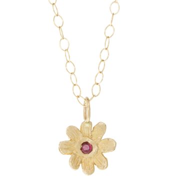 Victoria Cunningham Trunk Show:14k flower + ruby (charm only)