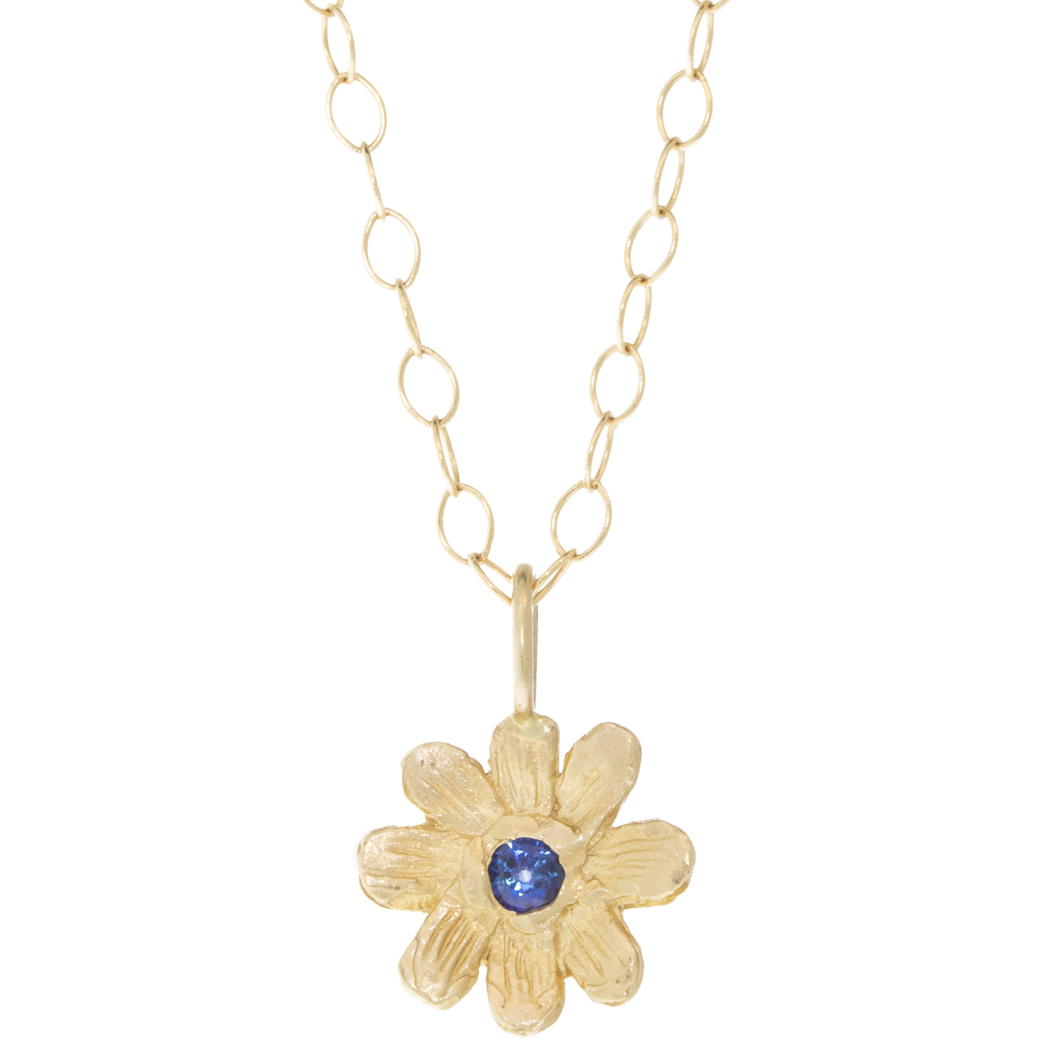 Victoria Cunningham Trunk Show:14k flower + sapphire (charm only)