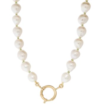 Victoria Cunningham Trunk Show:Beaded Necklace,LARGE baroque pearls, 18"