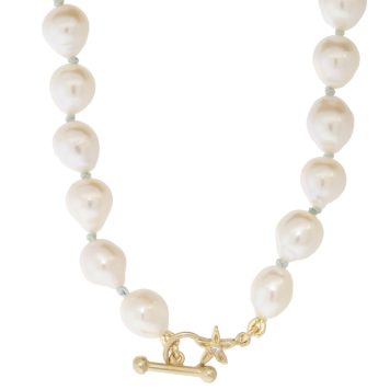 Victoria Cunningham Trunk Show:Beaded Necklace, baroque pearls, DIA TOGGLE 16"