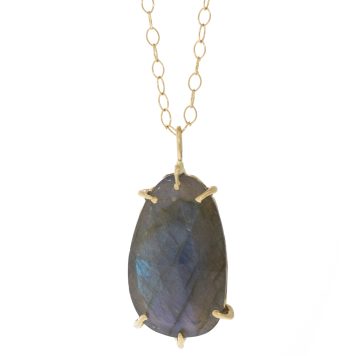 Victoria Cunningham Trunk Show:16.5 ct labradorite + 14k back + dia INTUITION - charm only