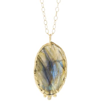Victoria Cunningham Trunk Show: 22 ct labradorite + dia - charm only