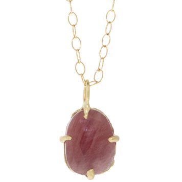 Victoria Cunningham Trunk Show:6.4 ct pink sapphire + 14k LOVE (charm only)