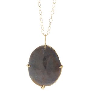Victoria Cunningham Trunk Show:23 ct sapphire + 14k back w/owl & dia moon & star - charm only