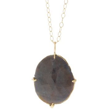Victoria Cunningham Trunk Show:23 ct sapphire + 14k back w/owl & dia moon & star - charm only