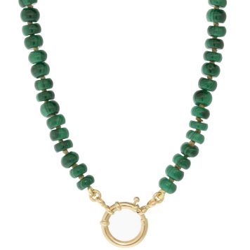 Victoria Cunningham Trunk Show:Beaded Necklace,Malachite , 16"