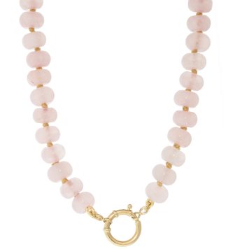 Victoria Cunningham Trunk Show:Beaded Necklace,Large Rose quartz, 18"