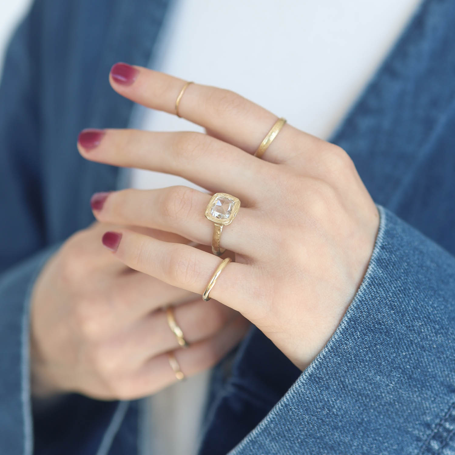 Victoria Cunningham Trunk Show:Ring,. 1.33 ct lab grown rosecut dia - VVS2 (IGI); E Color