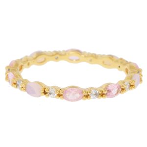Tai: Pink and Oval CZ Ring - Size 6