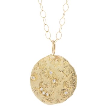 Victoria Cunningham Trunk Show: 14K EEAAO (charm only), Measures 7/8" x 11/16" including bail