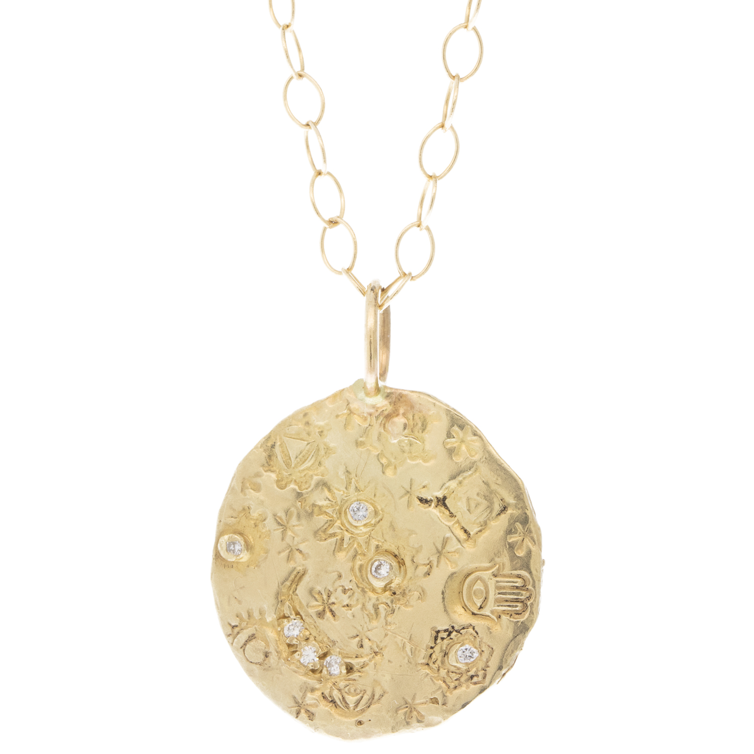 Victoria Cunningham Trunk Show: 14K EEAAO (charm only), Measures 7/8" x 11/16" including bail