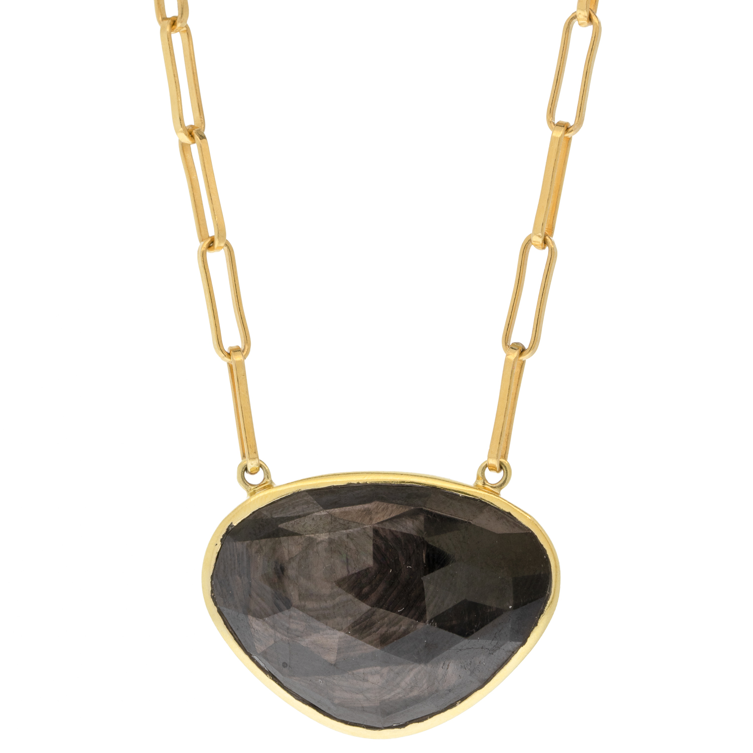 Lulu: Ember Necklace, Hypersthene, Measures 17" - 19" in Length
