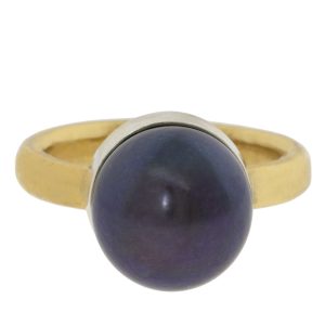 LuLu: Cleo Ring, Peacock Pearl, Size 7
