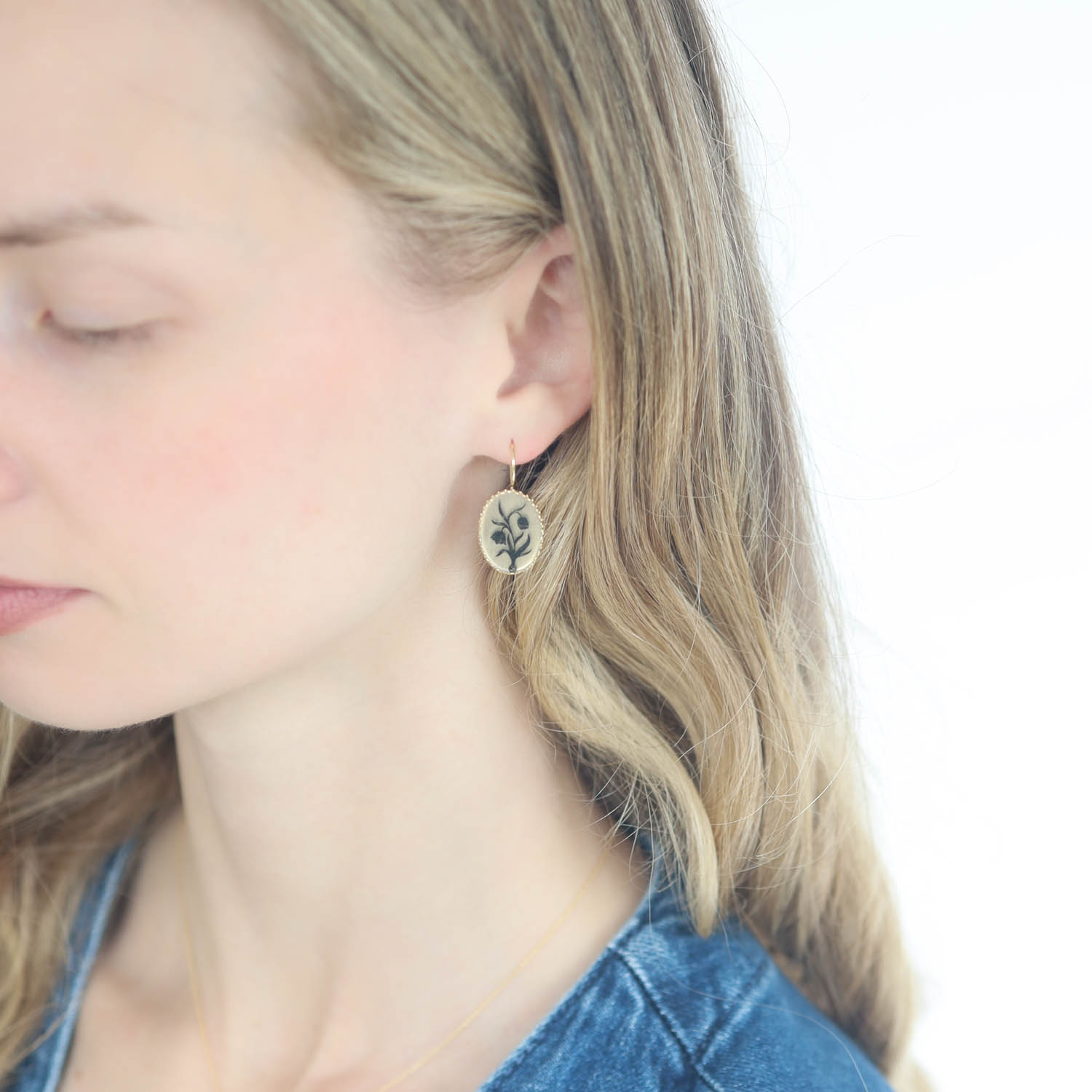 Anzu: Victoria Earhangers, Gold Vermeil, Tulips