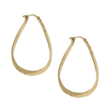 LuLu: Rapture Hoops, Twisted + Hammered, 18k Gold Fill - Small