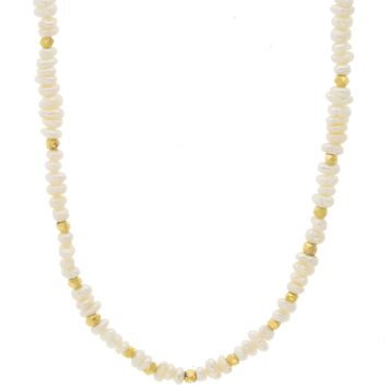 Dana Kellin: Necklace Gold Fill,Pearl with gf beads