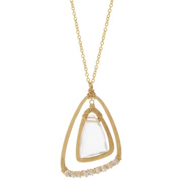 Dana Kellin: Necklace,Triangle crystal quartz pendant