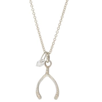 LuLu: Bobby Petite Necklace - Silver w/ Herkimer Diam