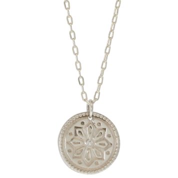 Lulu: Sterling Silver Petite Sun Lotus Necklace