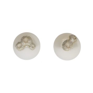 Hannah Blount:Pearl Ruthie B. Studs Bright Silver