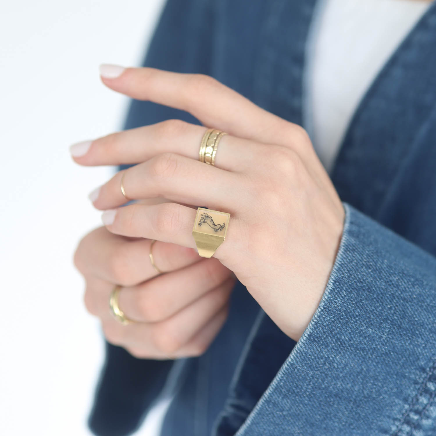 Anzu:GV,Pinky Signet Ring,Rabbit