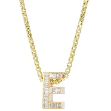 Helena Rose: Slide-On Petite Diamond Encrusted 14k Initial - E
