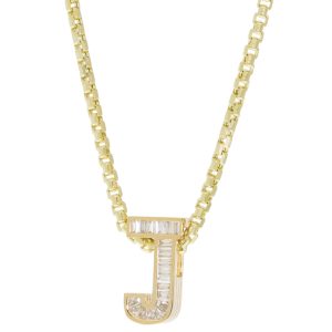 Helena Rose: Slide-On Petite Diamond Encrusted 14k Initial - J