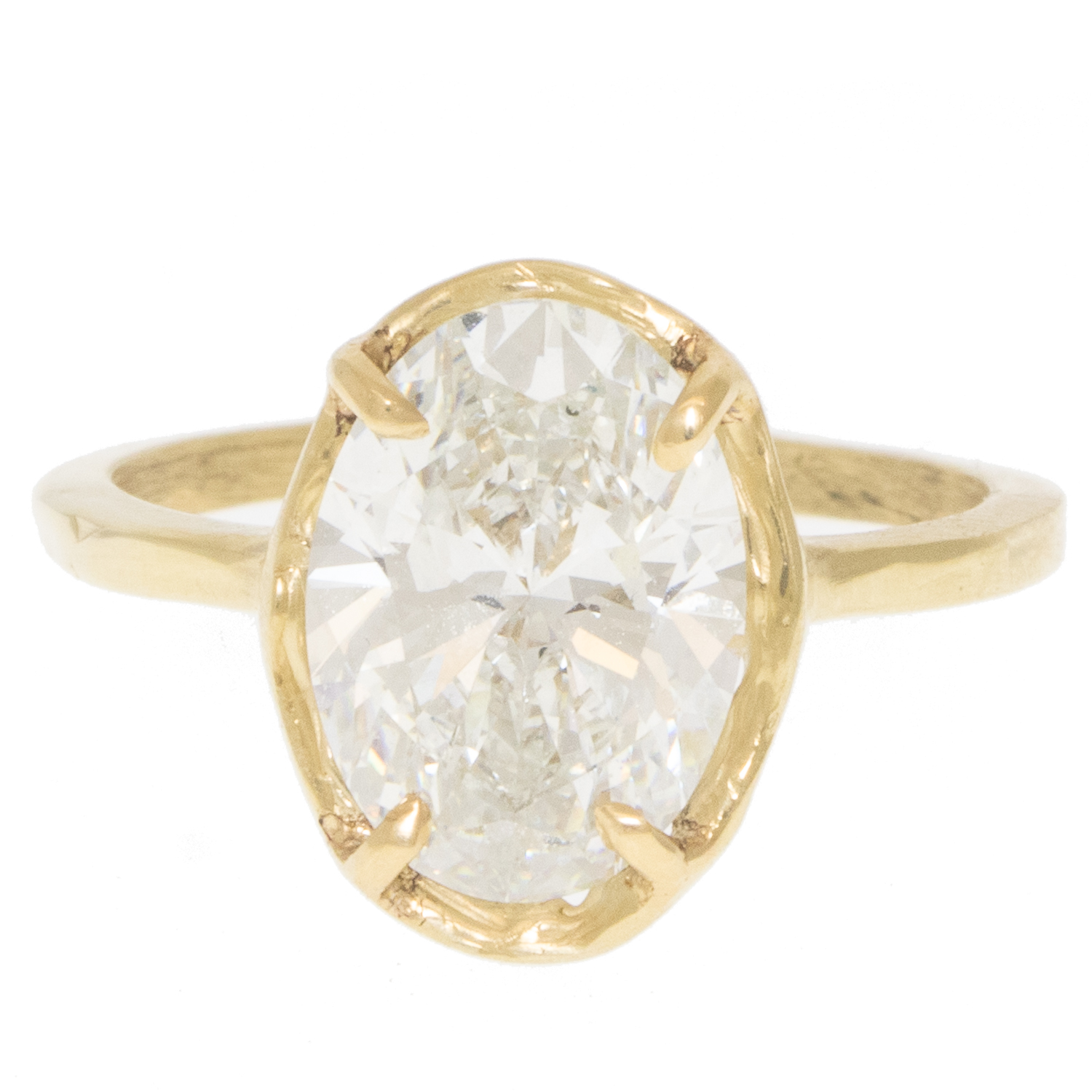 Robin Haley: Ring, 14K Gold Lab Grown 3.0 Oval diamond, size 6.5 TCW 3.13