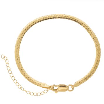 Robindira Unsworth: Fashion Bracelet, Gold Vermeil, Herringbone Chain