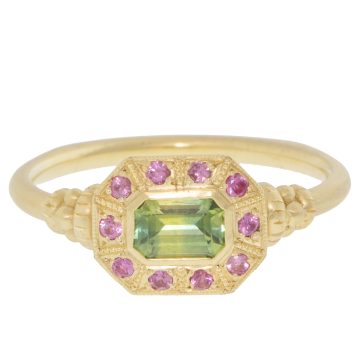Erin Cuff: Macaron Chromatique Ring - 0.56CT Sapphire - 14ky fairmined