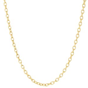 Three Stories Jewelry: Classic Medium Textured Oval Chain 20"
