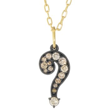 Erica Molinari: SS/Dia Small Question Mark, Champagne Diamond - Love Life