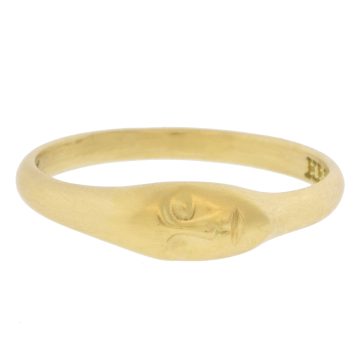 Hannah Blount: Little Grey Lady Cameo Ring, 18k, Size 6.5