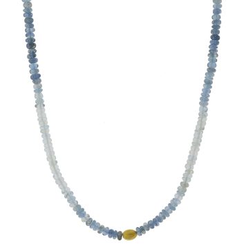Margaret Solow: Aquamarine & 18k Beaded Necklace