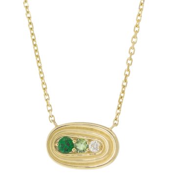 Campbell + Charlotte:Found Small Nest Pendant Necklace - Tsavorite & Diamond