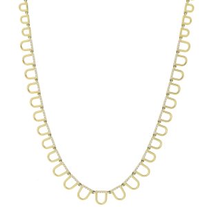 Campbell + Charlotte:Found Curve Link Riviere Necklace